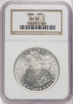1896 Morgan Dollar NGC MS67 (772023030)