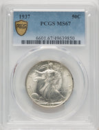 1937 50C Walking Liberty Half Dollar PCGS MS67 (506576034)