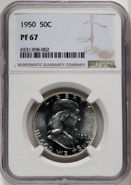1950 50C Proof Franklin Half Dollar NGC PR67 (771555049)
