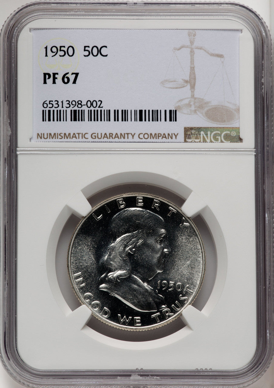 1950 50C Proof Franklin Half Dollar NGC PR67 (771555049)