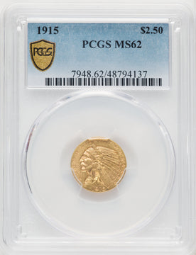 1915 $2.50 Indian Quarter Eagle PCGS MS62 (771401010)