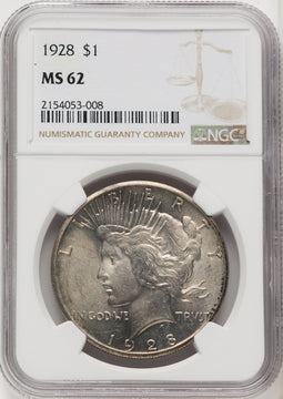 1928 Peace Dollar NGC MS62 (771340069)
