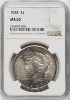 1928 Peace Dollar NGC MS62 (771340069)
