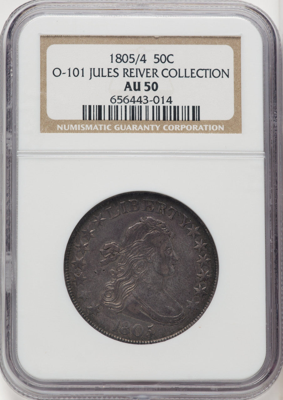 1805/4 50C O-101 Early Half Dollar NGC AU50