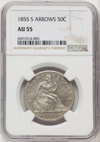 1855-S 50C Arrows Seated Half Dollar NGC AU55 (771844038)