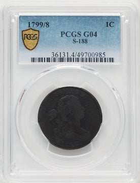 1799/8 1C S-188 Large Cent PCGS G4