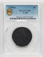 1799/8 1C S-188 Large Cent PCGS G4