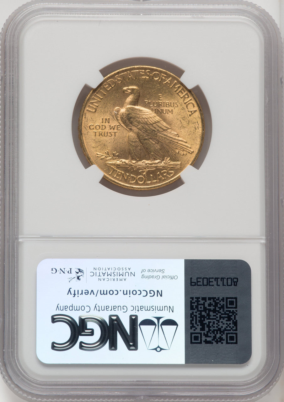 1908 $10 MOTTO Indian Eagle NGC MS63 (177142625)