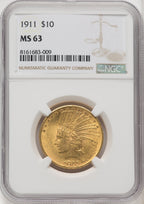 1911 $10 Indian Eagle NGC MS63 (177142624)