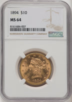1894 $10 Liberty Eagle NGC MS64 (177142616)