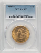 1886-S $10 Liberty Eagle PCGS MS63