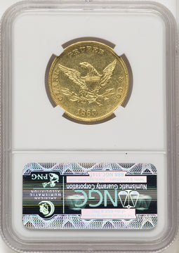 1860 Clark Gruber & Co. Ten Dollar Territorial Gold NGC MS61