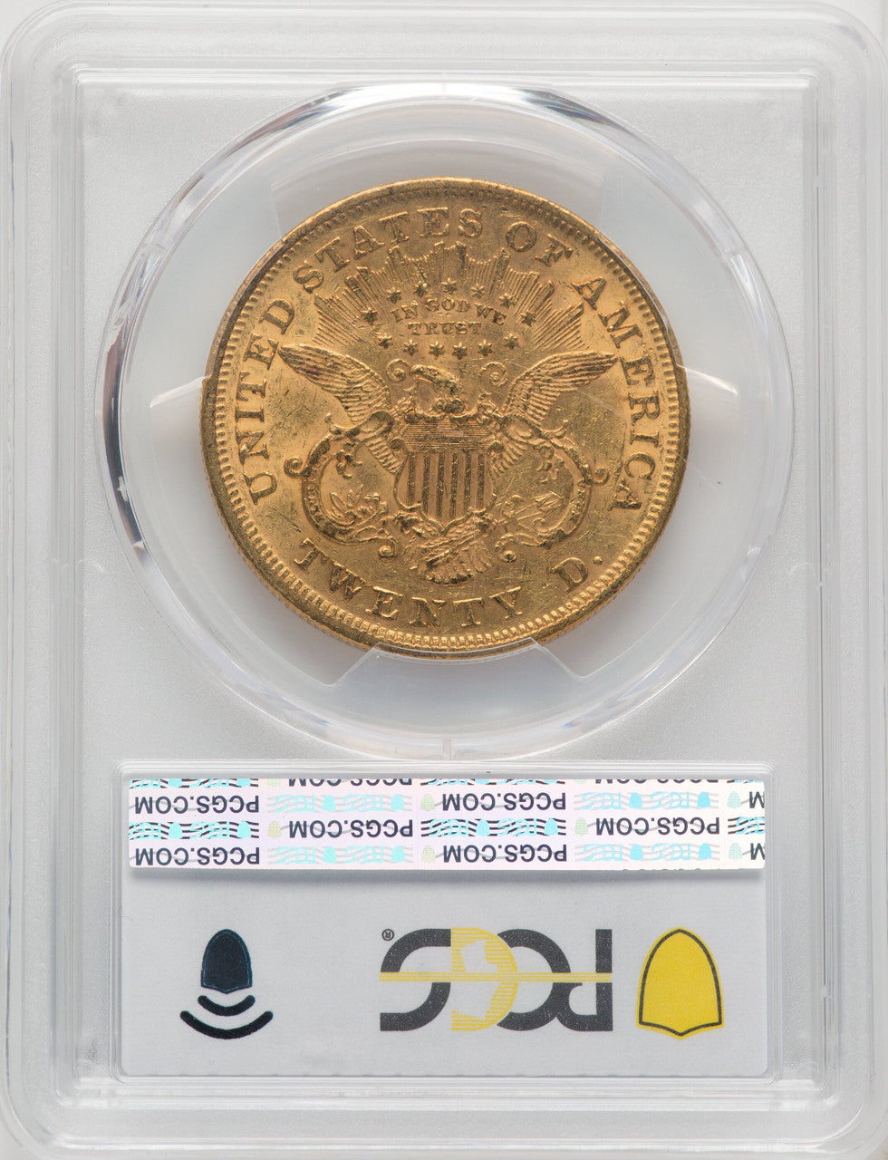 1869 $20 Liberty Double Eagle PCGS AU58