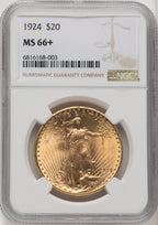 1924 $20 Saint Saint-Gaudens Double Eagle NGC MS66+ (519725006)