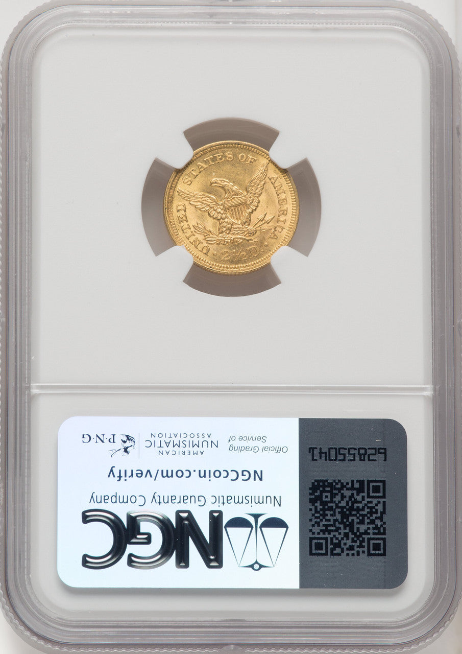 1855 $2.50 Liberty Quarter Eagle NGC MS63
