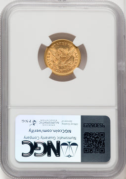 1873 $2.50 Closed 3 Liberty Quarter Eagle NGC MS65 (769899020)