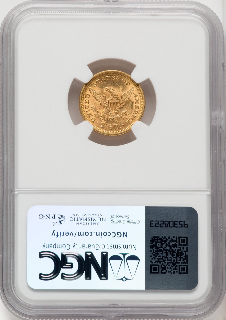 1873 $2.50 Closed 3 Liberty Quarter Eagle NGC MS65 (769899020)
