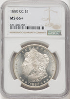 1880-CC Morgan Dollar NGC MS66+ (506571011)