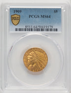 1909 $5 Indian Half Eagle PCGS MS64 (506570009)