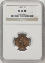 1877 1C RD Proof Indian Cent NGC PR65