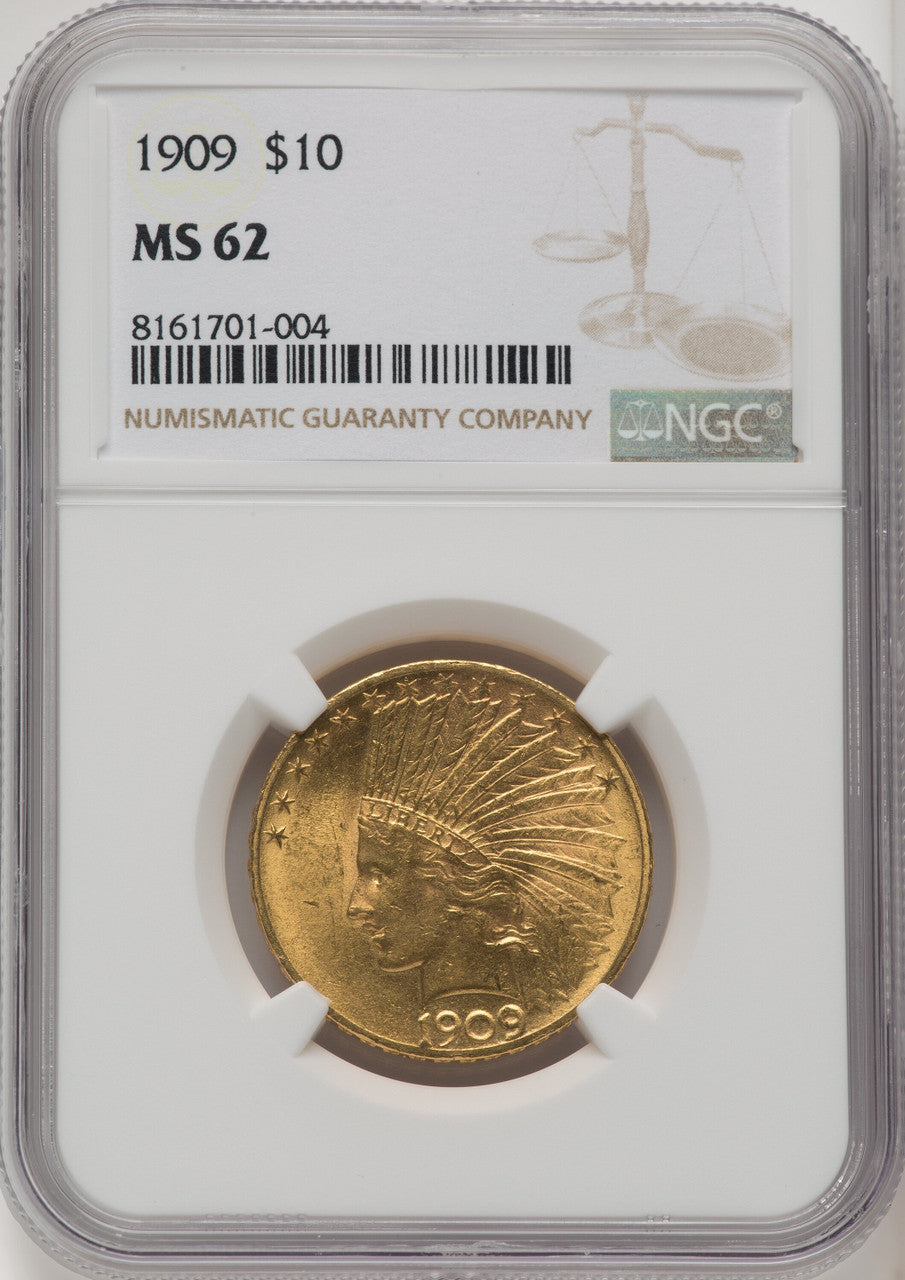 1909 $10 Indian Eagle NGC MS62 (572152032)