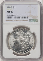 1887 Morgan Dollar NGC MS67 (771822017)