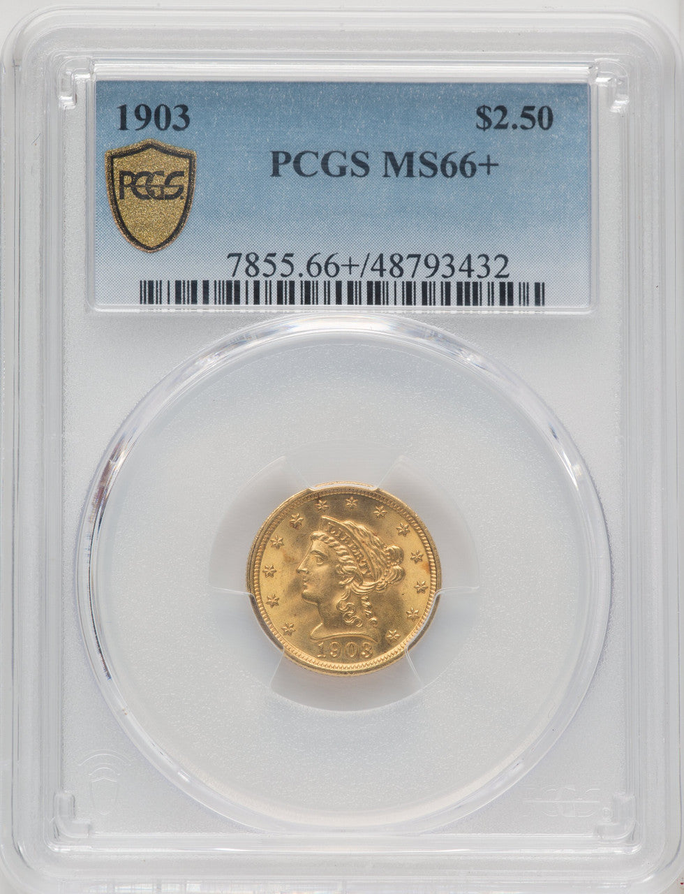 1903 $2.50 Liberty Quarter Eagle PCGS MS66+