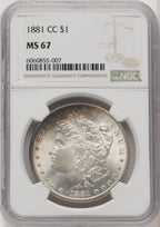1881-CC Morgan Dollar NGC MS67 (771844046)