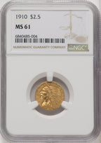1910 $2.50 Indian Quarter Eagle NGC MS61 (771493013)