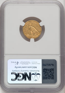 1910 $2.50 Indian Quarter Eagle NGC MS61 (771493013)