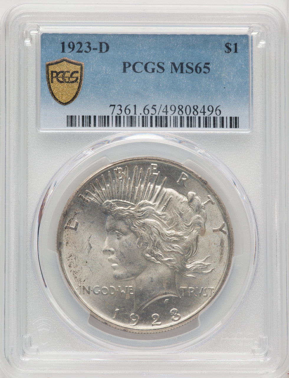 1923-D Peace Dollar PCGS MS65 (771454005)