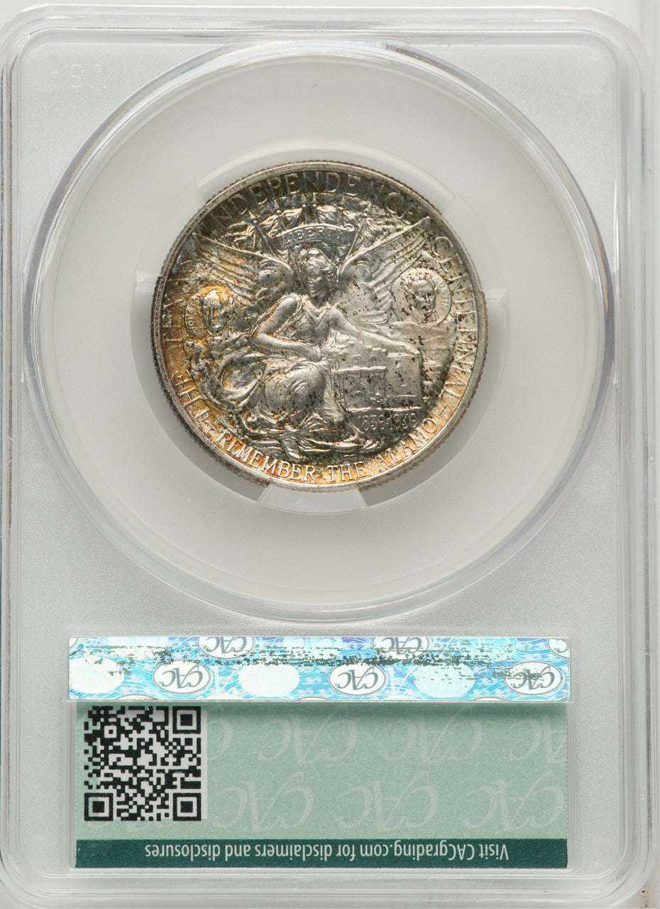 1937 50C Texas Commemorative Silver CACG MS67