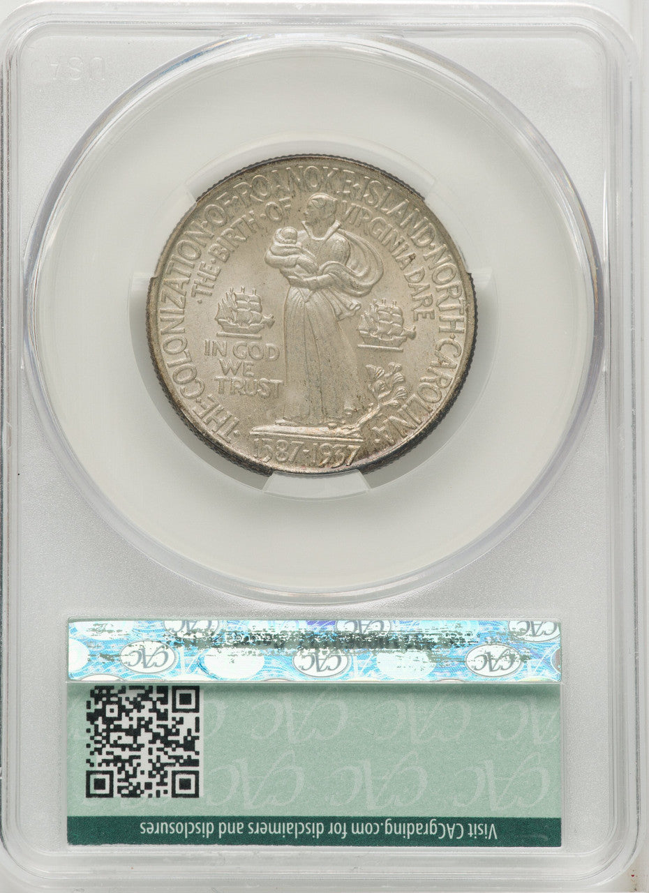 1937 50C Roanoke Commemorative Silver CACG MS67