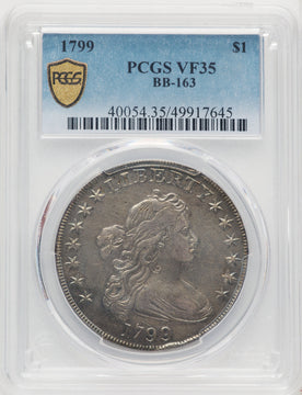 1799 $1 B-10 BB-163 Early Dollar PCGS VF35
