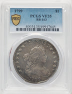 1799 $1 B-10 BB-163 Early Dollar PCGS VF35