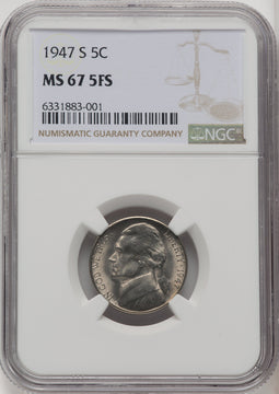 1947-S 5C FS Jefferson Nickel NGC MS67 (771555019)