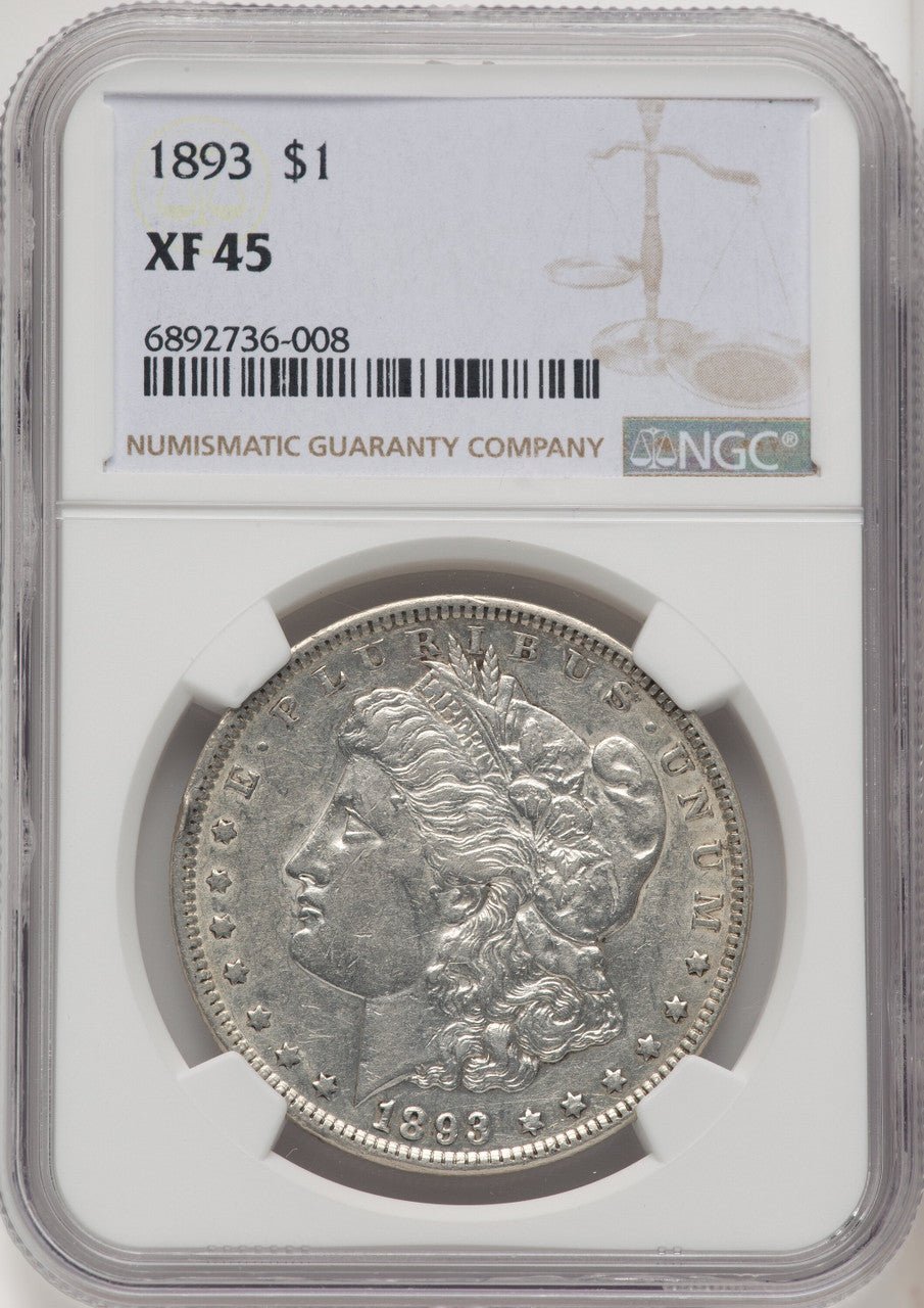 1893 Morgan Dollar NGC XF45
