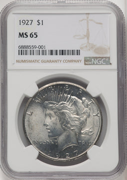 1927 Peace Dollar NGC MS65 (771277009)