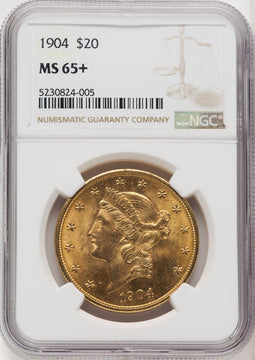 1904 $20 Liberty Liberty Double Eagle NGC MS65+ (771965038)