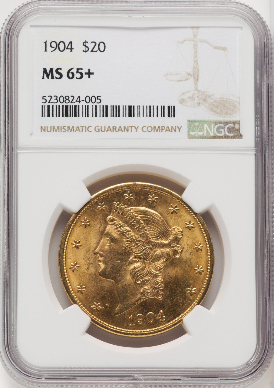 1904 $20 Liberty Liberty Double Eagle NGC MS65+ (771965038)