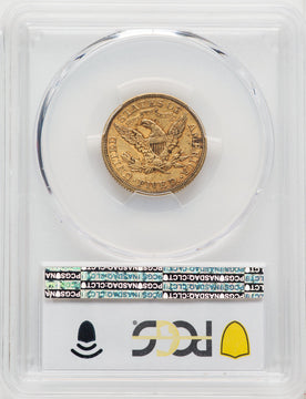 1873 $5 Open 3 Liberty Half Eagle PCGS AU50 (771965002)
