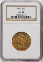1847 $10 Liberty Eagle NGC AU53 (771966017)