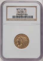 1912-S $5 Indian Half Eagle NGC AU50