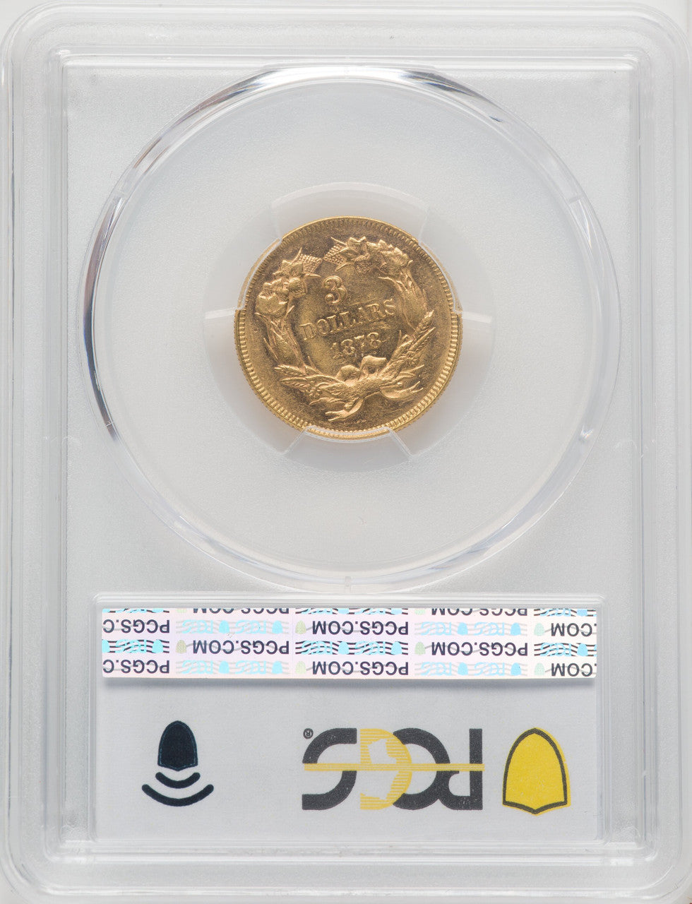 1878 $3 Three Dollar Gold Pieces PCGS MS62 (771966012)