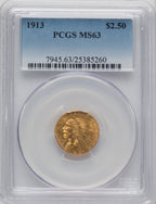 1913 $2.50 Indian Quarter Eagle PCGS MS63 (771966009)