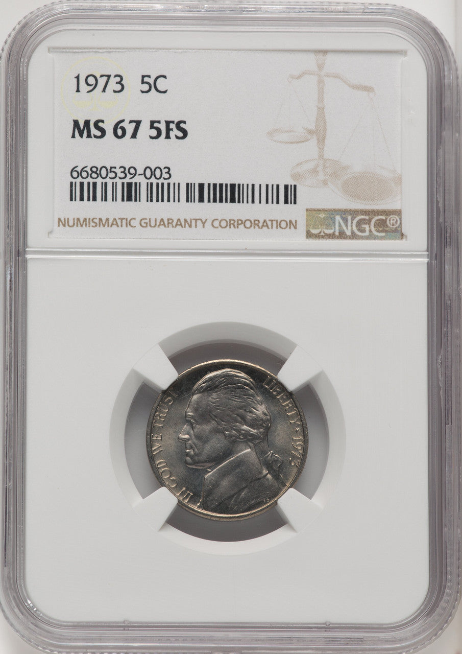 1973 5C FS Jefferson Nickel NGC MS67 (771930003)