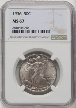 1936 50C Walking Liberty Half Dollar NGC MS67 (771930014)