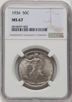 1936 50C Walking Liberty Half Dollar NGC MS67 (771930014)