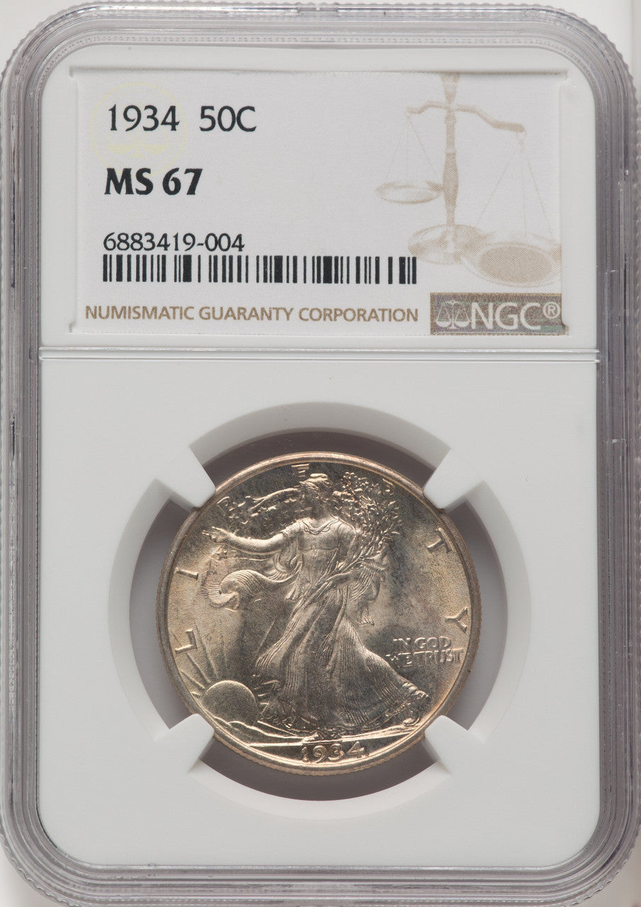 1934 50C Walking Liberty Half Dollar NGC MS67 (771930013)