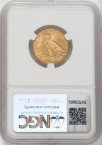 1908 $5 Indian Indian Half Eagle NGC MS64 (771393005)